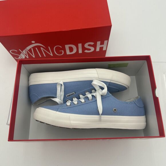 SwingDish SPIKELESS HEAT BLUE CANVAS TRAVELER SHOE - Size 9 New In Box - Picture 8 of 16